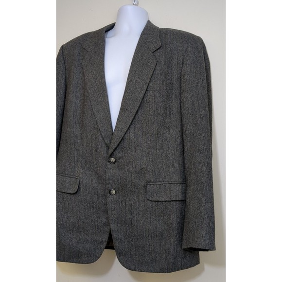 Sam's Tailor Bespoke Suit Jacket Blazer Herringbone Wool Tweed Men's Size 42 - Picture 16 of 16